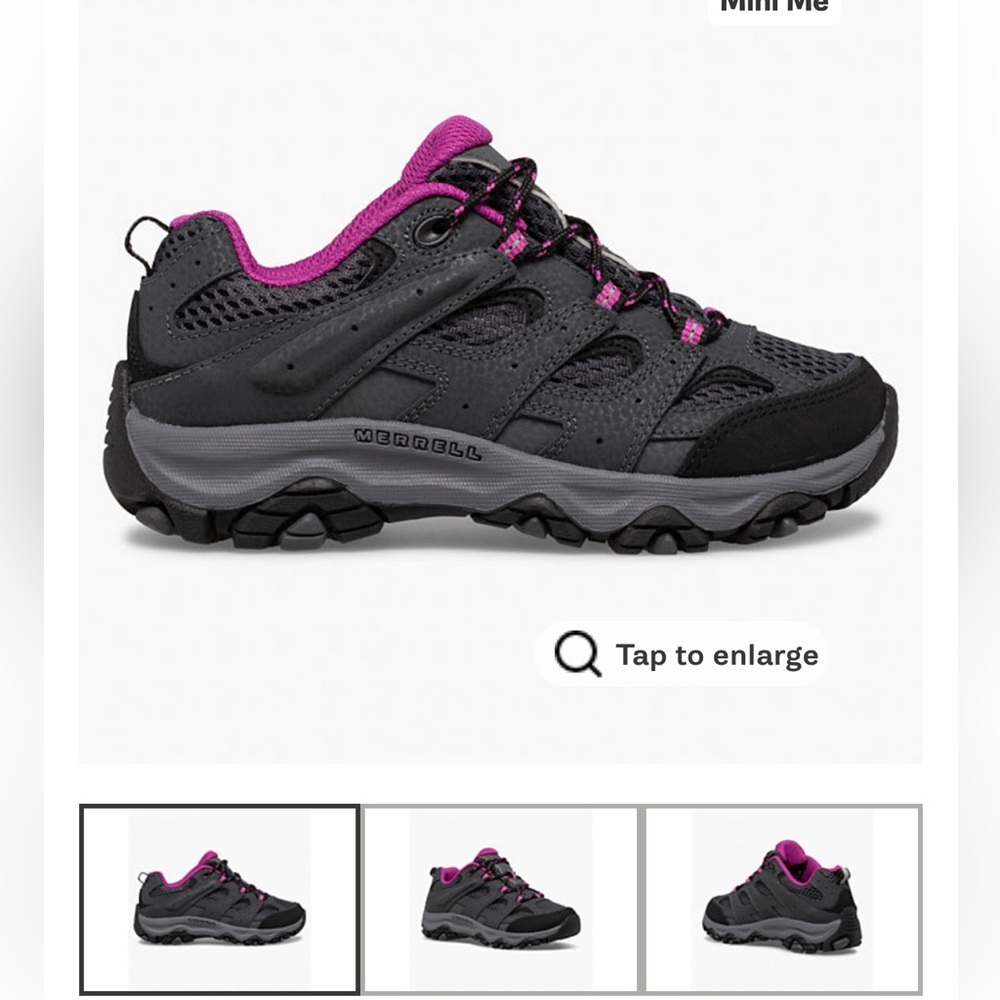 Kids Merrell Moab 3 low lace granite/berry